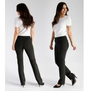 Betabrand Black Straight Slim Ankle Yoga Pants Office Work Stretch Pants XXL